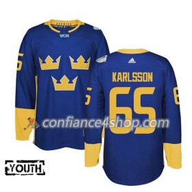Adidas Maillot de Hockey Suède Erik Karlsson 65 Coupe du monde de hockey sur glace 2016 Violet Premier - Enfant